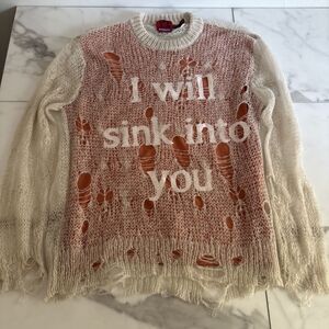 Heaven by Marc Jacobs Mohair Double Layer Sweater I Will Sink Into You Unisex M